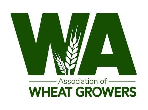 Wheat Growers Association logo, green with wheat graphic.