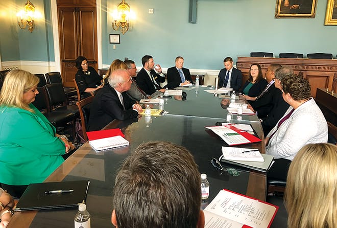 The group met with staff of the House Agriculture Committee.